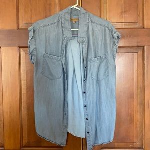 Grey Short Sleeve Button Up